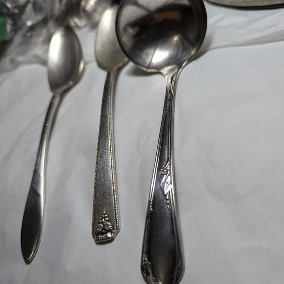 Antique Mix Serving Flatware Gala Table Oneida Bordeaux Meadowbrook and Lady Ham